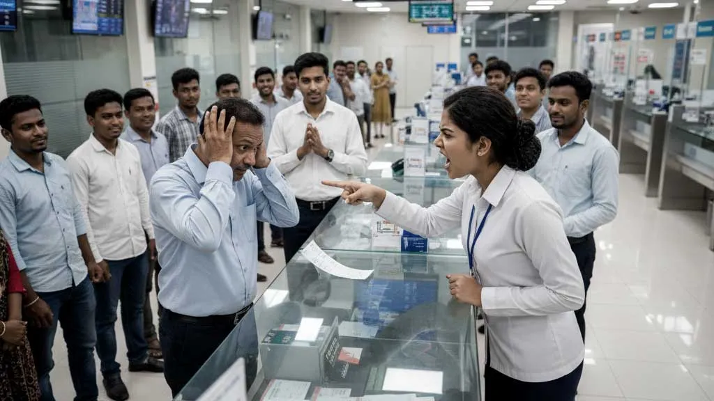 অপরূপা (কিন্তু রাগী) ব্যাংক কর্মকর্তা